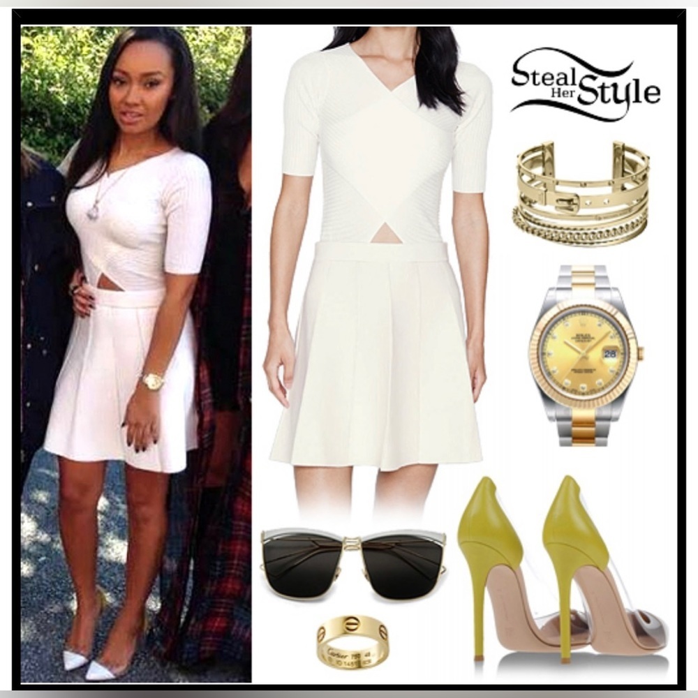 Club Monaco Parvana cutout white sweater dress - Picture 2 of 6